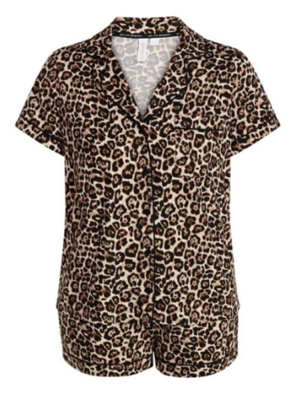Joyspun Women's Dreamy Soft Collection Notch Collar Top and Shorts Pajama Set, 2